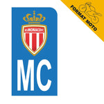 Autocollant Plaque d’immatriculation Moto MC AS Monaco - Vignette | Sticker Foot