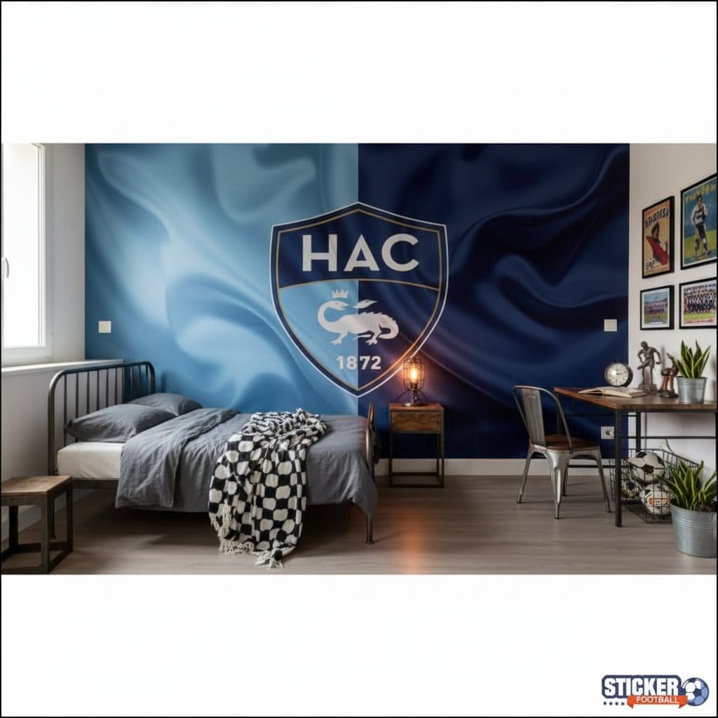 Visualisation papier peint foot HAC effet drapeau