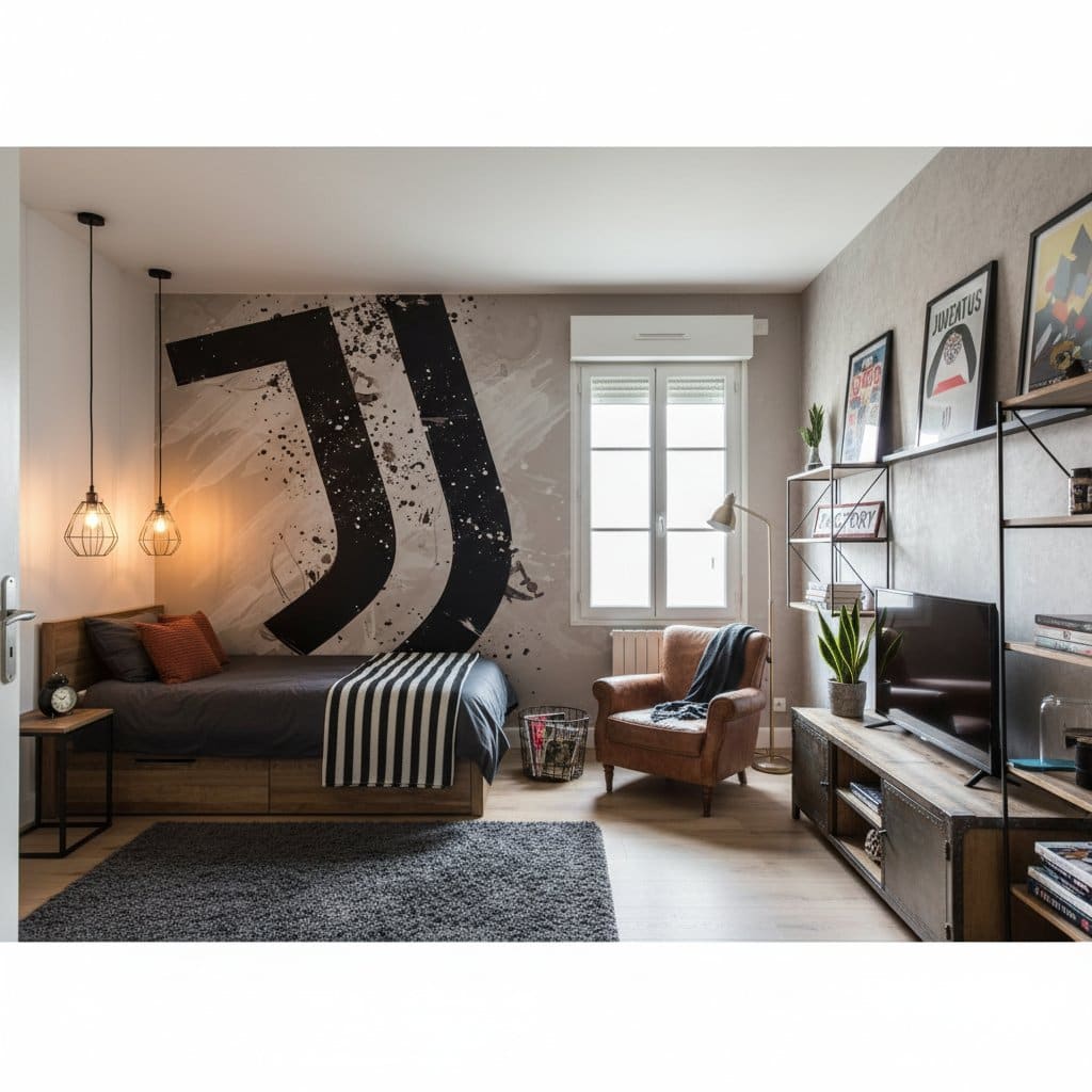 Visualisation papier peint foot Juventus decoration