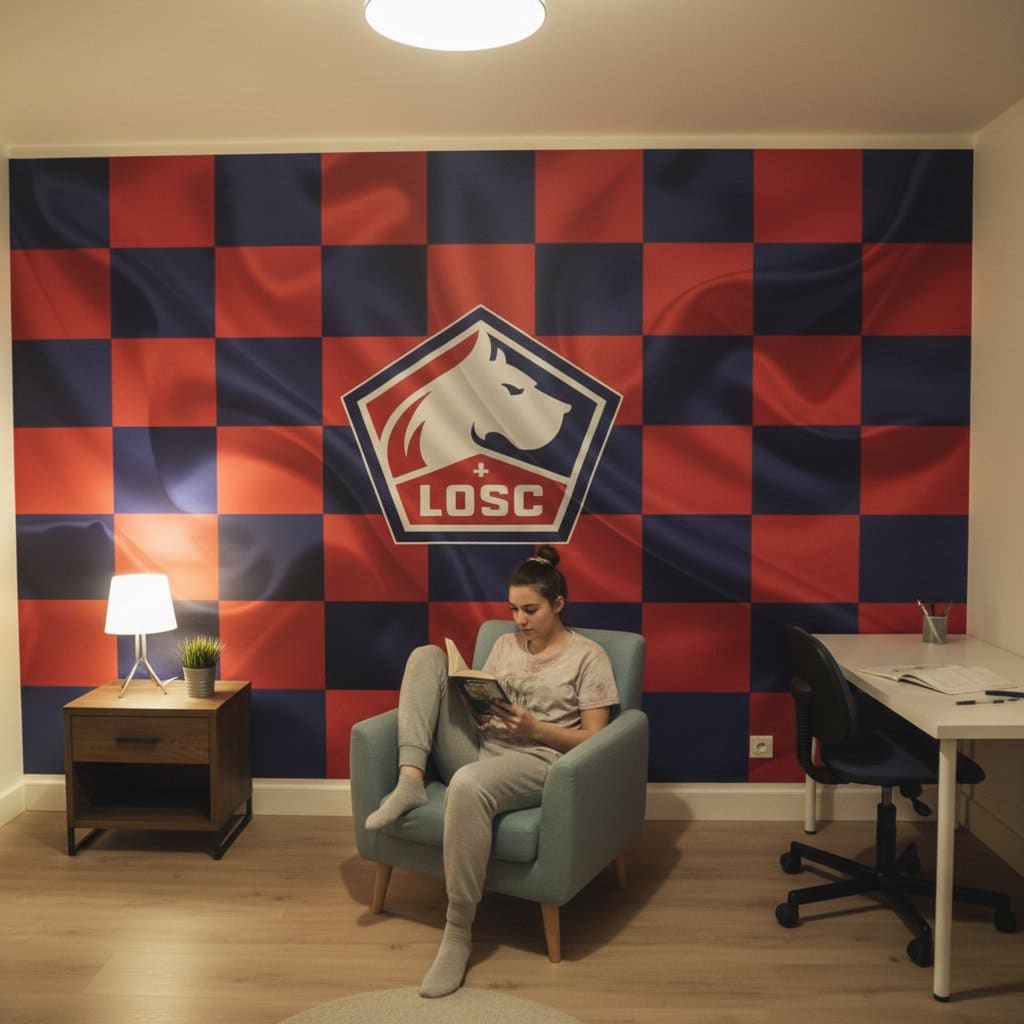 Visualisation papier peint football Lille LOSC LOGO drapeau