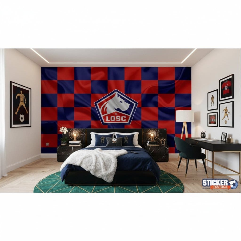 Visualisation papier peint football Lille LOSC LOGO drapeau