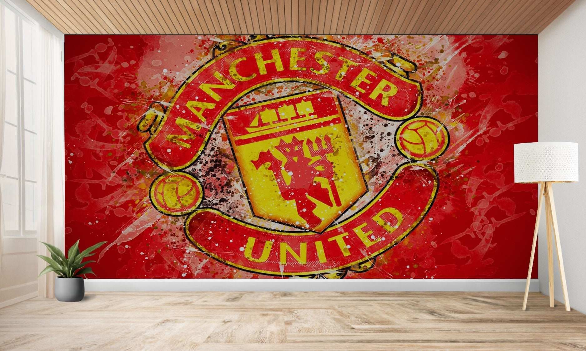 Art mural de l’écusson de Manchester United.