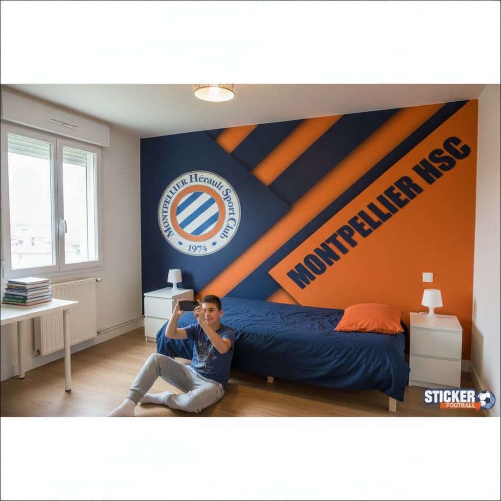 Visualisation papier peint football Montpellier poster