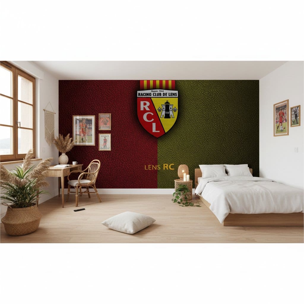 Visualisation papier peint football RC Lens decoration