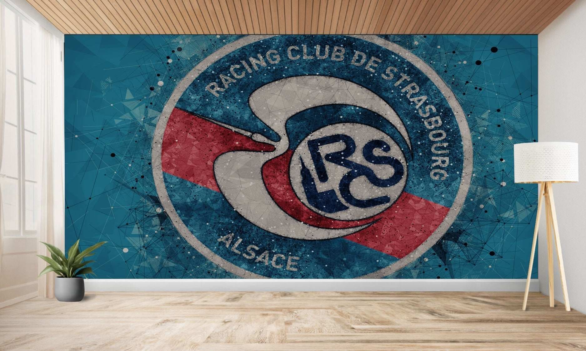 Logo mural du Racing Club de Strasbourg.