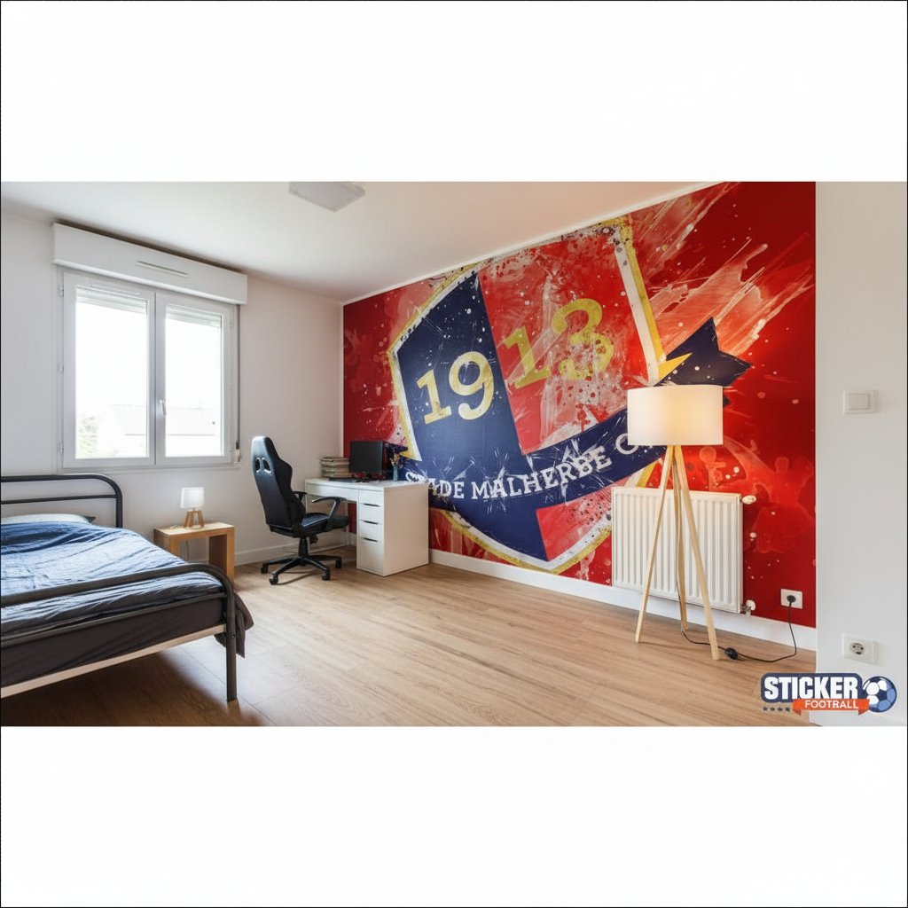 Visualisation papier peint football Stade CAEN decoration