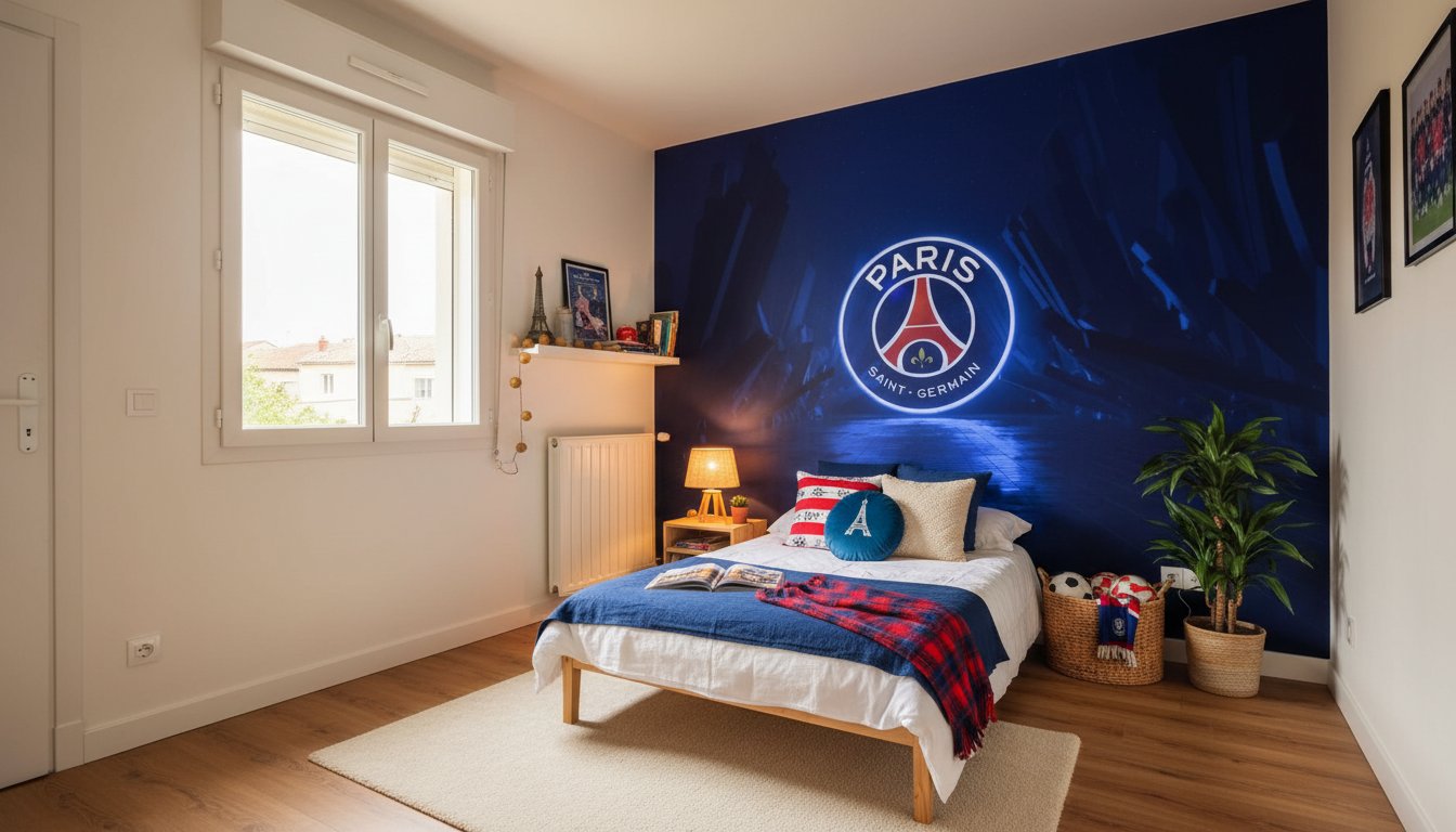Visualisation Papier Peint PSG Pour Fans - Déco Passion Foot