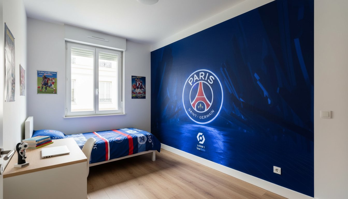 Visualisation Papier Peint PSG Pour Fans - Déco Passion Foot