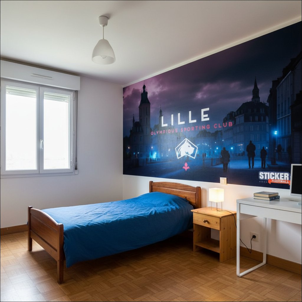 Visualisation Papier Peint Lille OSC : Passion Soccer et Déco