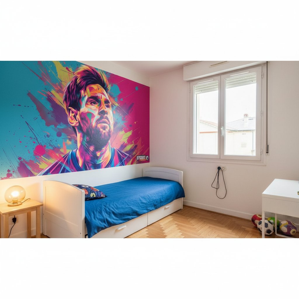 Visualisation Papier Peint Lionel Messi - Déco Fan Soccer