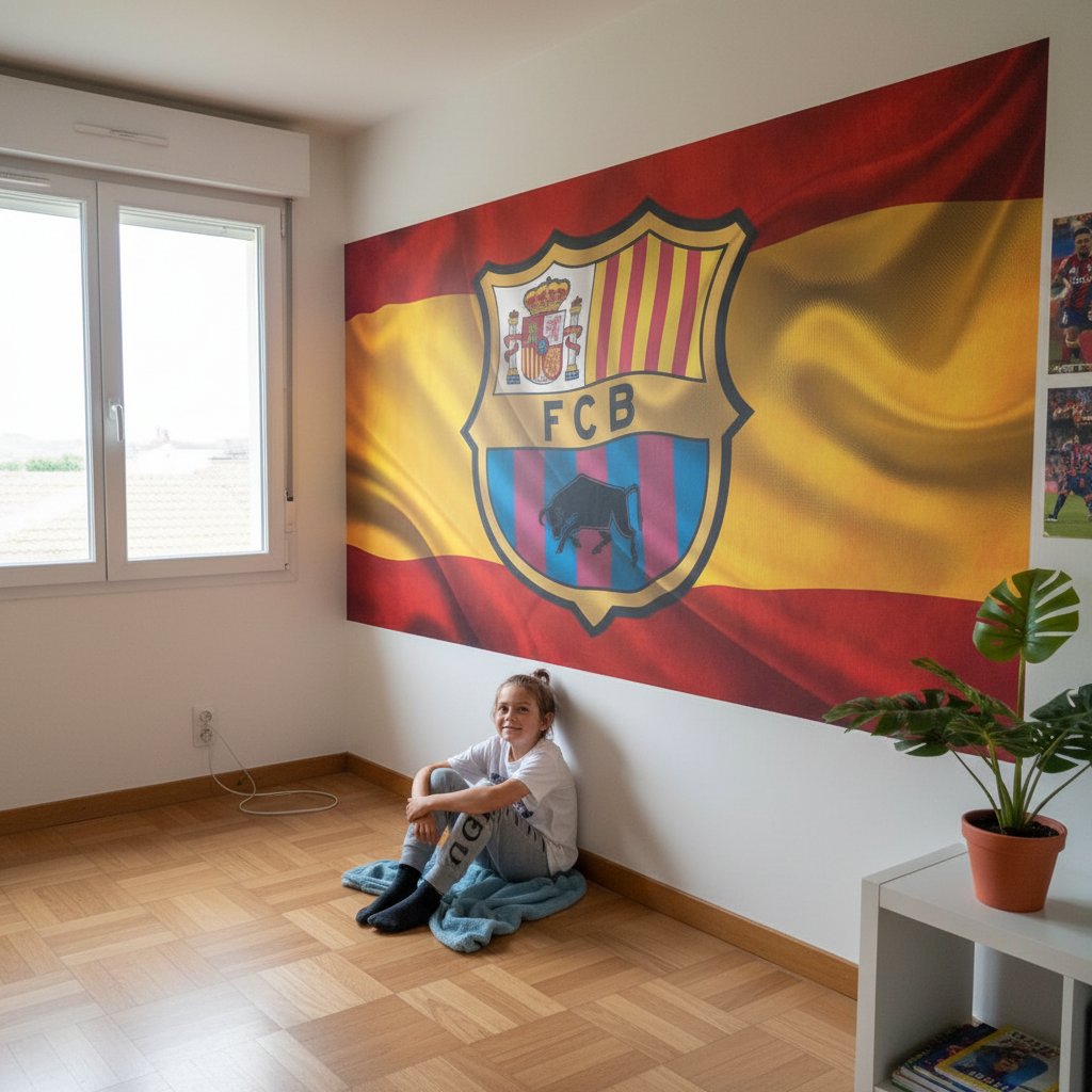 Visualisation Barcelone Méditerranée - Papier Peint Iconique