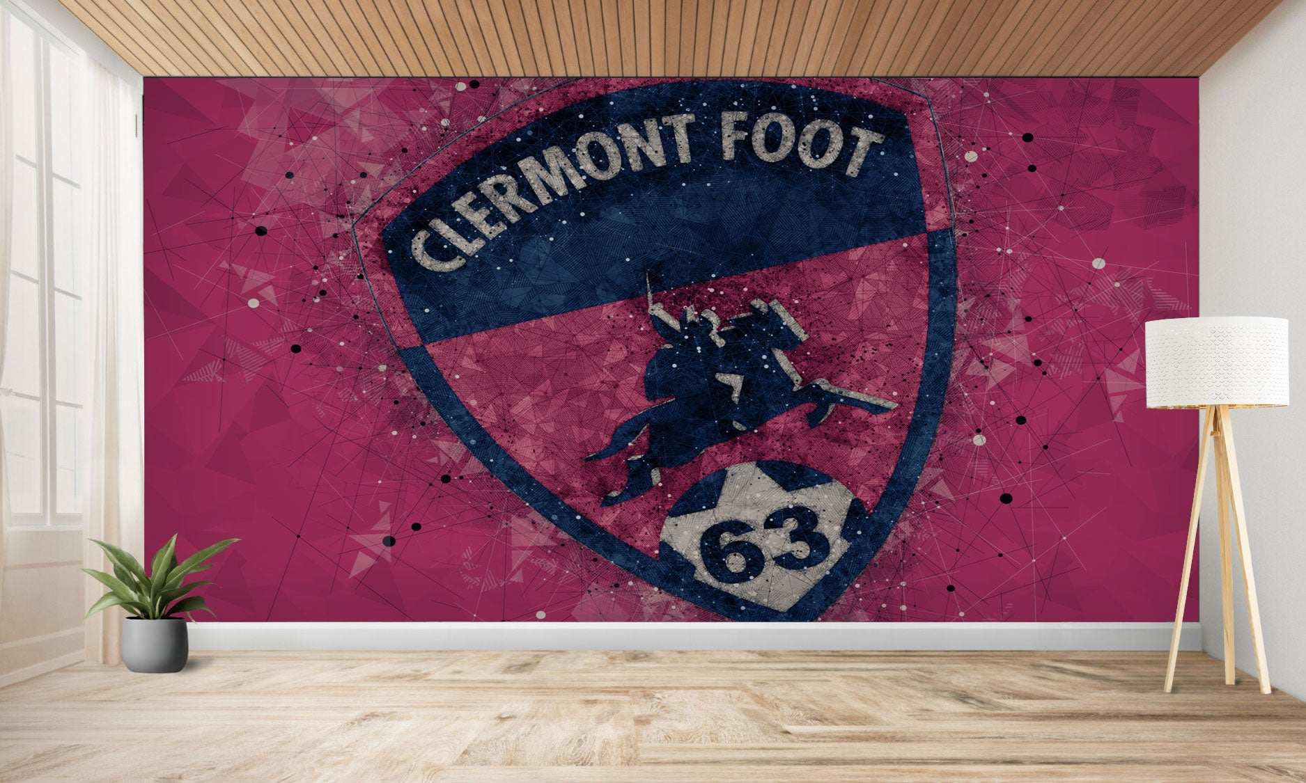 Art mural du logo Clermont Foot.