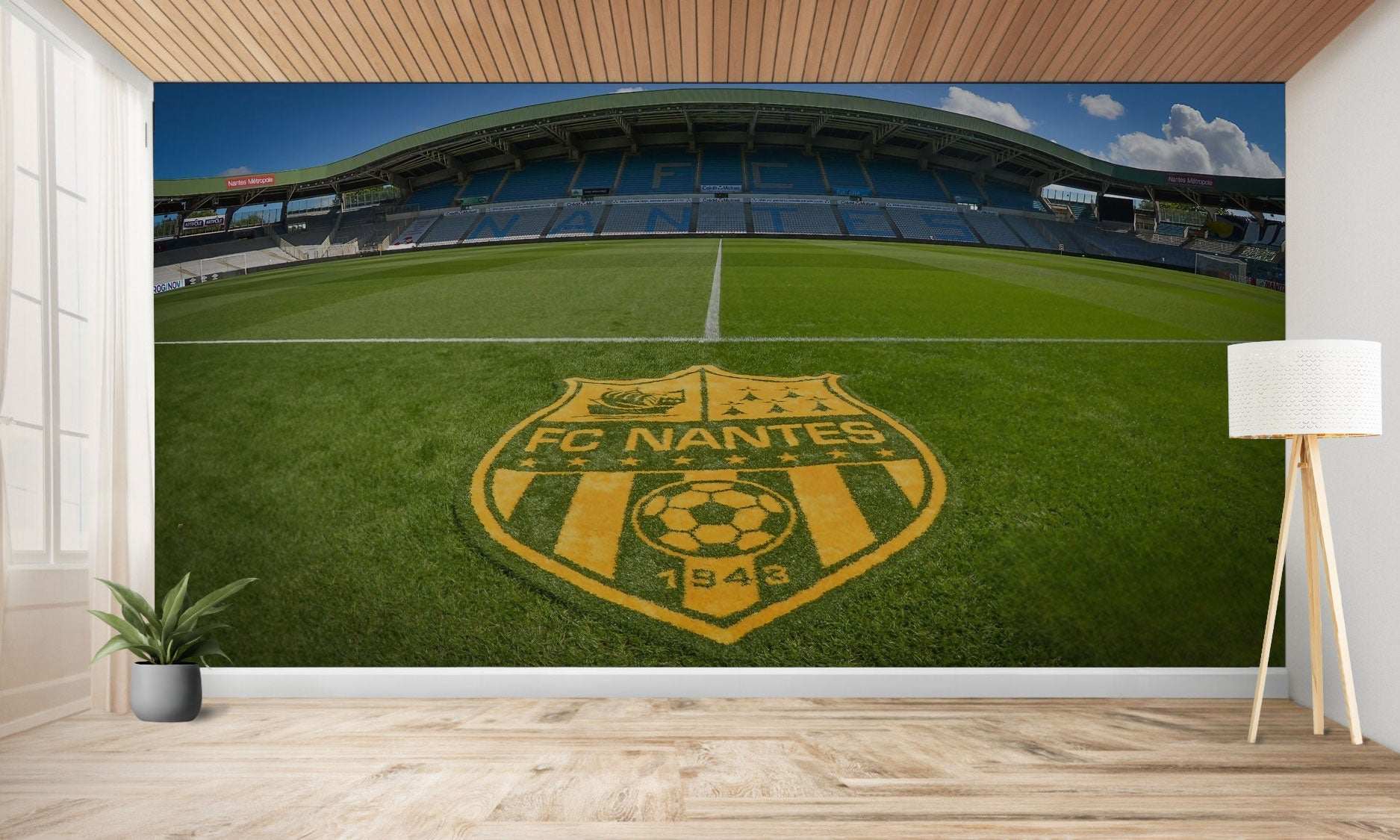 Peinture murale du stade du FC Nantes.