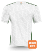 Decoración de pegatinas de fútbol - Camiseta blanca de Argelia - Vignette | stickers foot