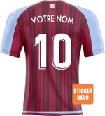 Decoración de pegatinas de fútbol - Camiseta Aston Villa 2023 - Vignette | stickers foot
