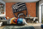 papier peint foot FC Lorient logo_ - Vignette | stickers foot