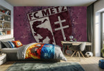 papier peint foot FC Metz artistique deco - Vignette | stickers foot