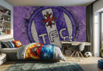 papier peint football Toulouse FC deco - Vignette | stickers foot