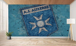papier peint foot AJ Auxerre logo - Vignette | stickers foot