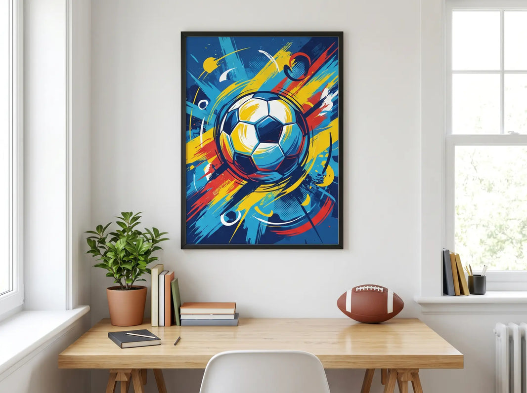 Affiche citation motivation football pour la chambre:
