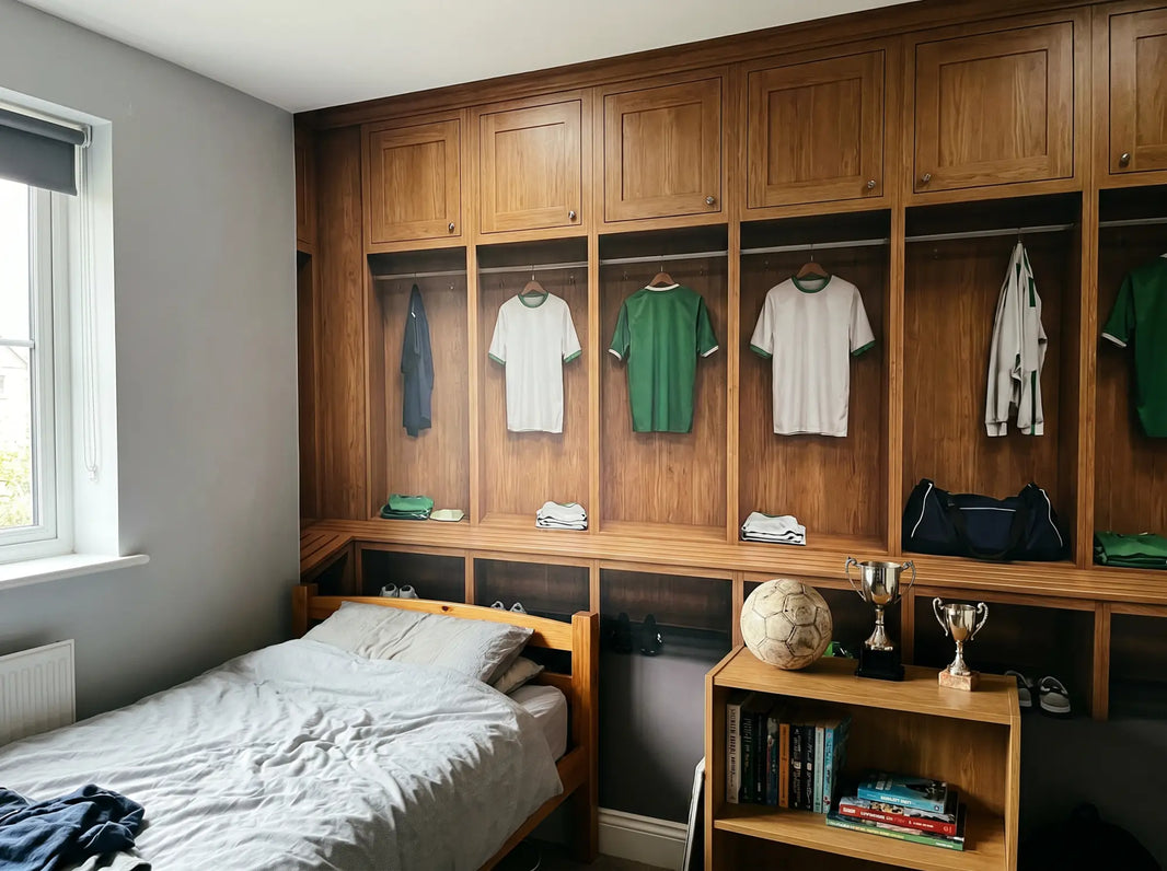 Papier peint vestiaire de foot: la déco de chambre