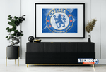Decoración del tablero de fútbol con el logo del Chelsea - Vignette | stickers foot