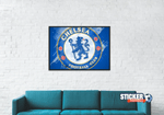 Decoración del tablero de fútbol con el logo del Chelsea - Vignette | stickers foot