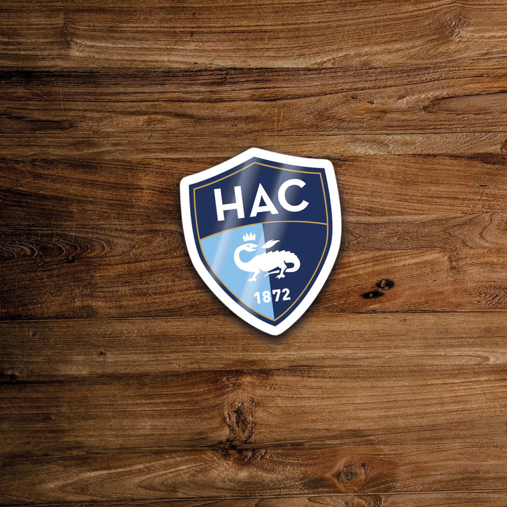 Etiqueta engomada del logotipo de fútbol de Le Havre - logotipo de HAC