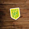 Etiqueta engomada del logotipo del FC Nantes