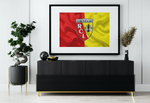 Imagen de decoración de pared de bandera de fútbol de lente RC - Vignette | stickers foot
