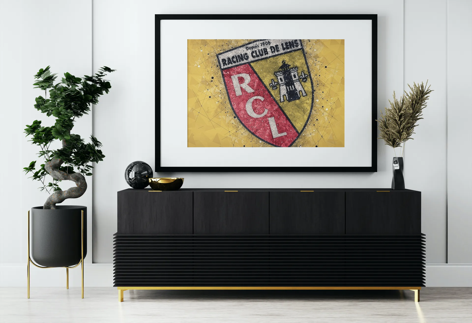 Affiche RC Lens decoration tableau pour fans
