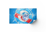 Pintura de decoración de pared de fútbol con logo de Racing Strasbourg - Vignette | stickers foot