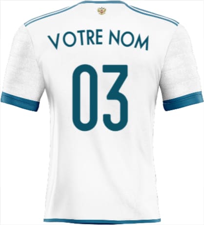 Adhésif foot de maillot Russie extérieur 2019 Personnalisé