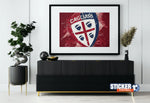 Tablero de decoración de fútbol con el logo de Cagliari - Vignette | Sticker Foot