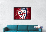 Tablero de decoración de fútbol con el logo de Cagliari - Vignette | Sticker Foot