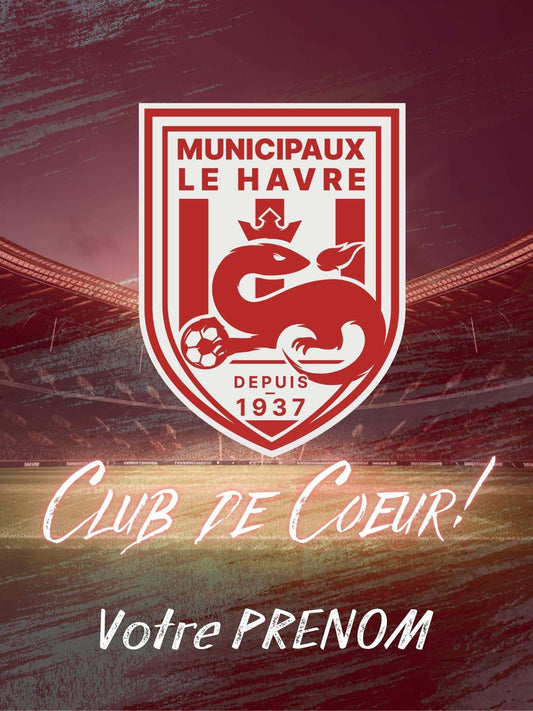 Un graphisme personnalisé pour un club de football, avec un écusson représentant un sanglier couronné tenant un ballon de football, et de l’espace pour un nom personnalisé.