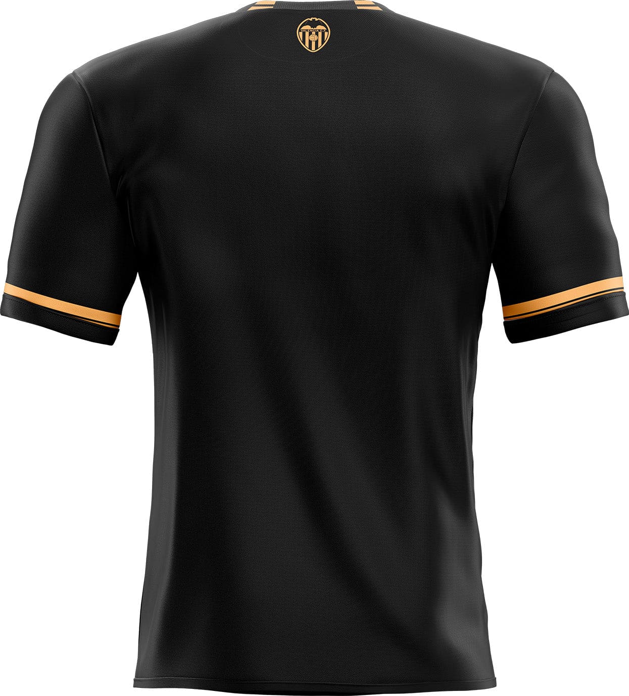 Autocollant déco du maillot de foot valence personnalisé en papier peint football noir avec bordures dorées et écusson brodé