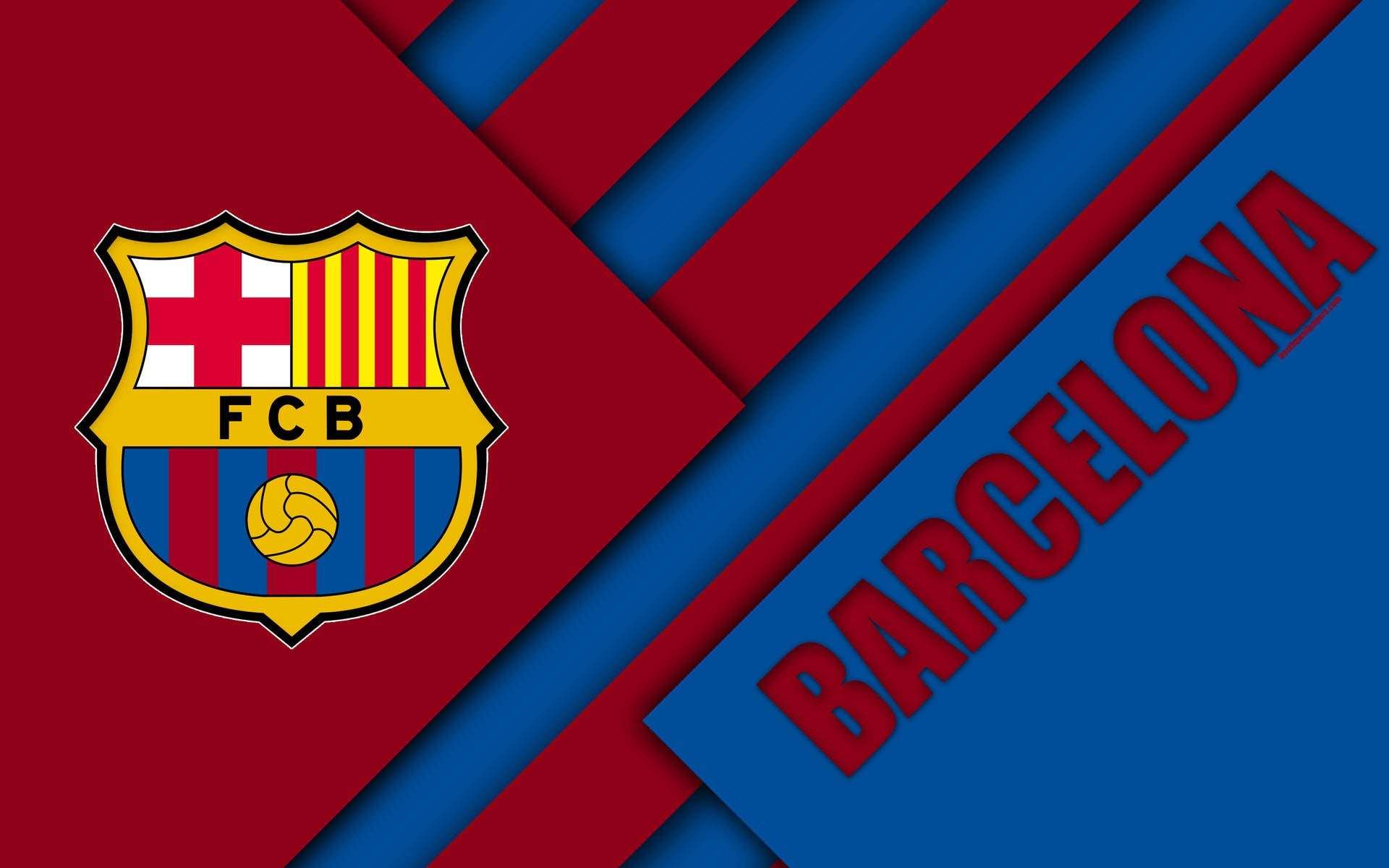 Écusson et nom du FC Barcelone.