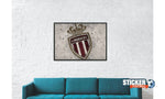 Decoración del tablero de fútbol con el logotipo de AS Monaco - Vignette | Sticker Foot