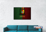 Decoración del tablero de fútbol del logotipo de la selección de Camerún - Vignette | Sticker Foot
