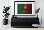 Decoración del tablero de fútbol del logotipo de la selección de Camerún - Vignette | Sticker Foot