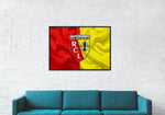 Imagen de decoración de pared de bandera de fútbol de lente RC - Vignette | Sticker Foot