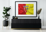 Imagen de decoración de pared de bandera de fútbol de lente RC - Vignette | Sticker Foot