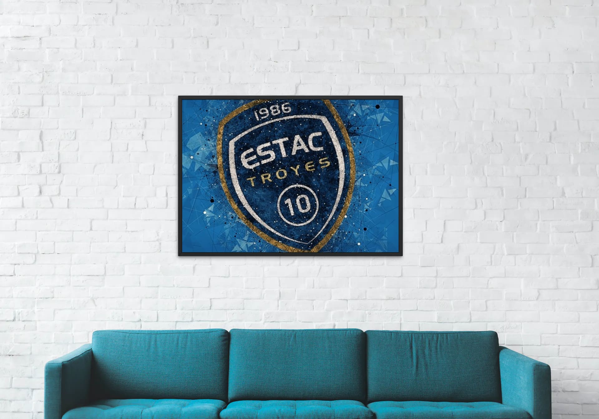 Déco mural football logo Estac Troyes tableau