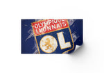 Cuadro decorativo de pared de fútbol del Olympique Lyonnais - Vignette | Sticker Foot