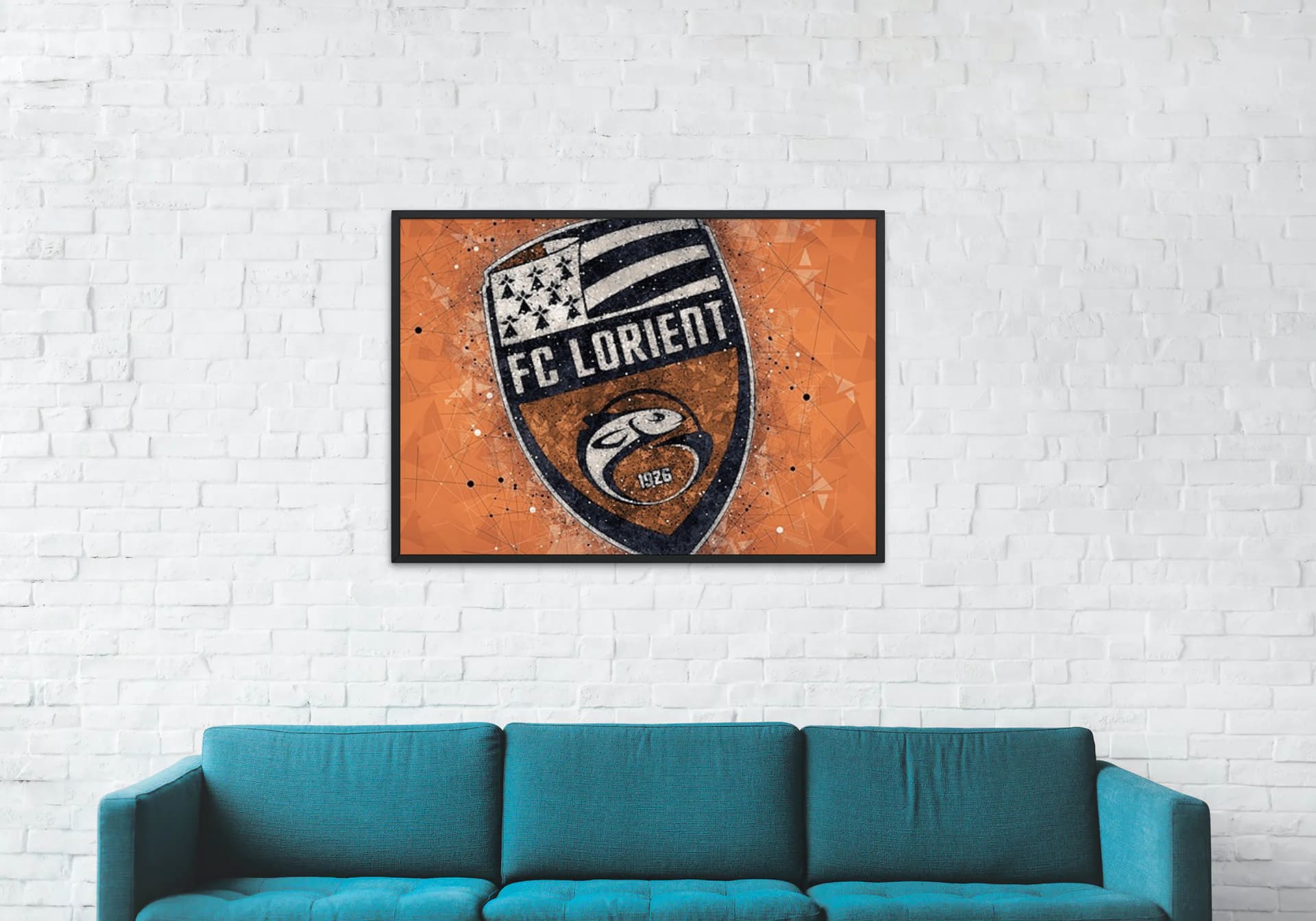 Déco mural football club FC Lorient logo tableau