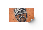 Decoración de pared del club de fútbol FC Lorient con logotipo de pizarra - Vignette | Sticker Foot