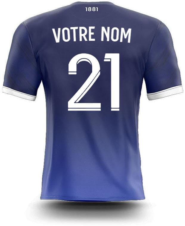 Déco foot - maillot bordeaux foot -sticker-foot