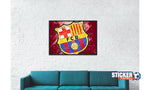 Decoración del Barça con el logo en la pizarra - Vignette | Sticker Foot