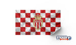Decoración futbolística del logo efecto bandera del AS Mónaco - Vignette | Sticker Foot